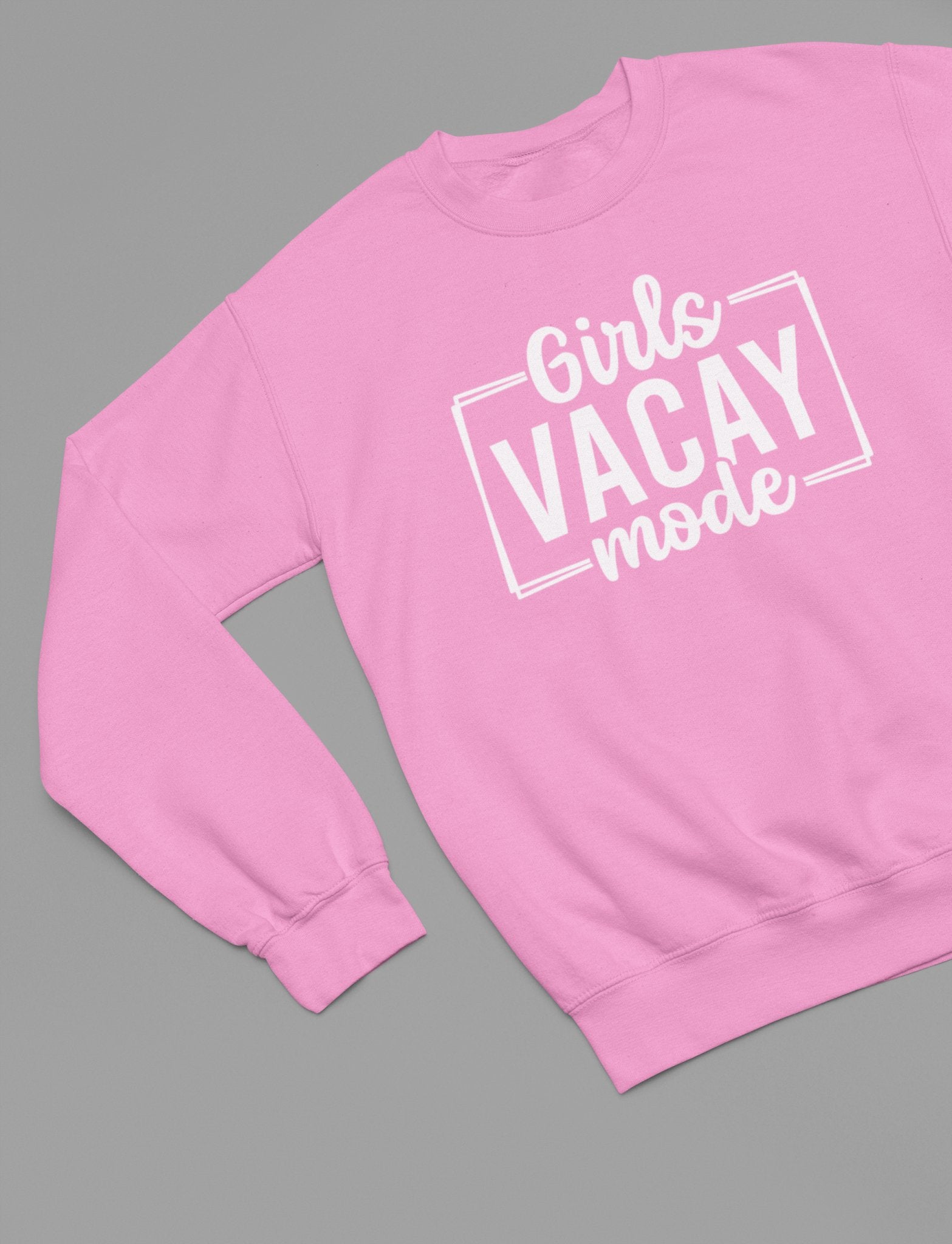 Girls Vacay Mode Sweatshirt - Beast & Beauty Clothing LTD - Vacay Sweatshirt - small - White - 