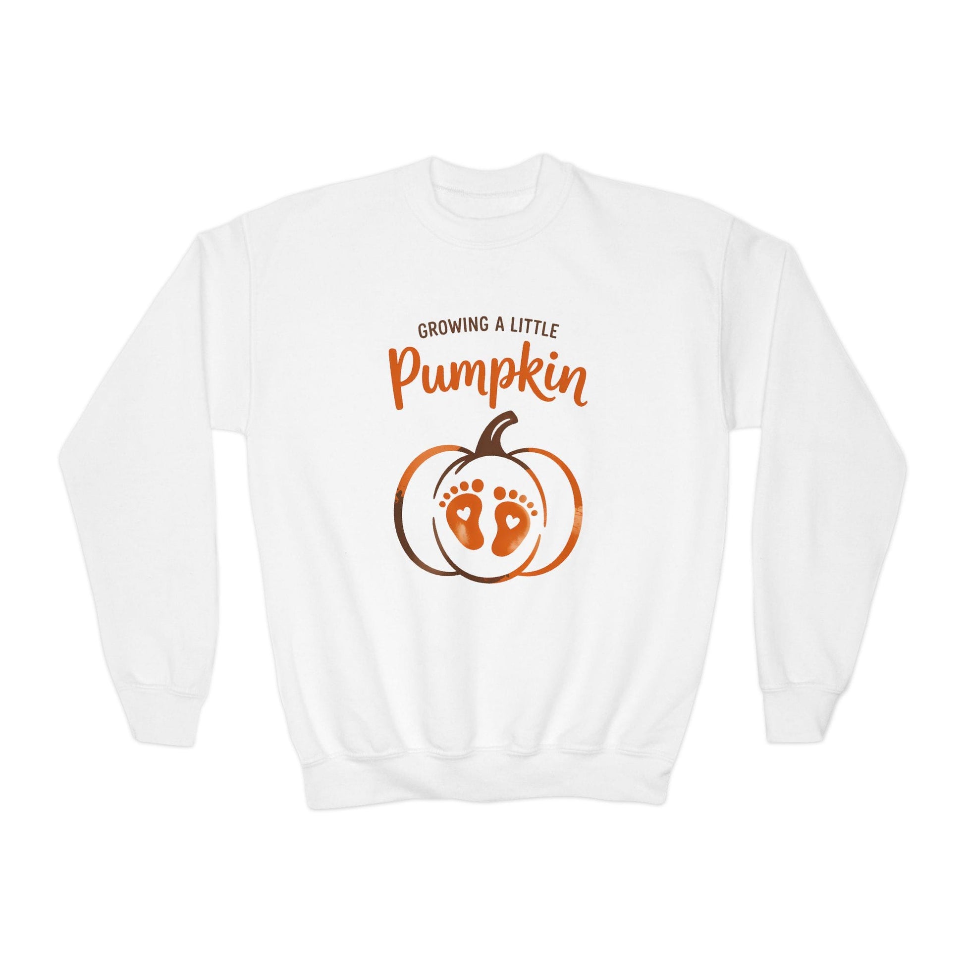 Growing A Little Pumpkin Kids Halloween Sweatshirt White / XS gift_idea unique_gift personalised_gift