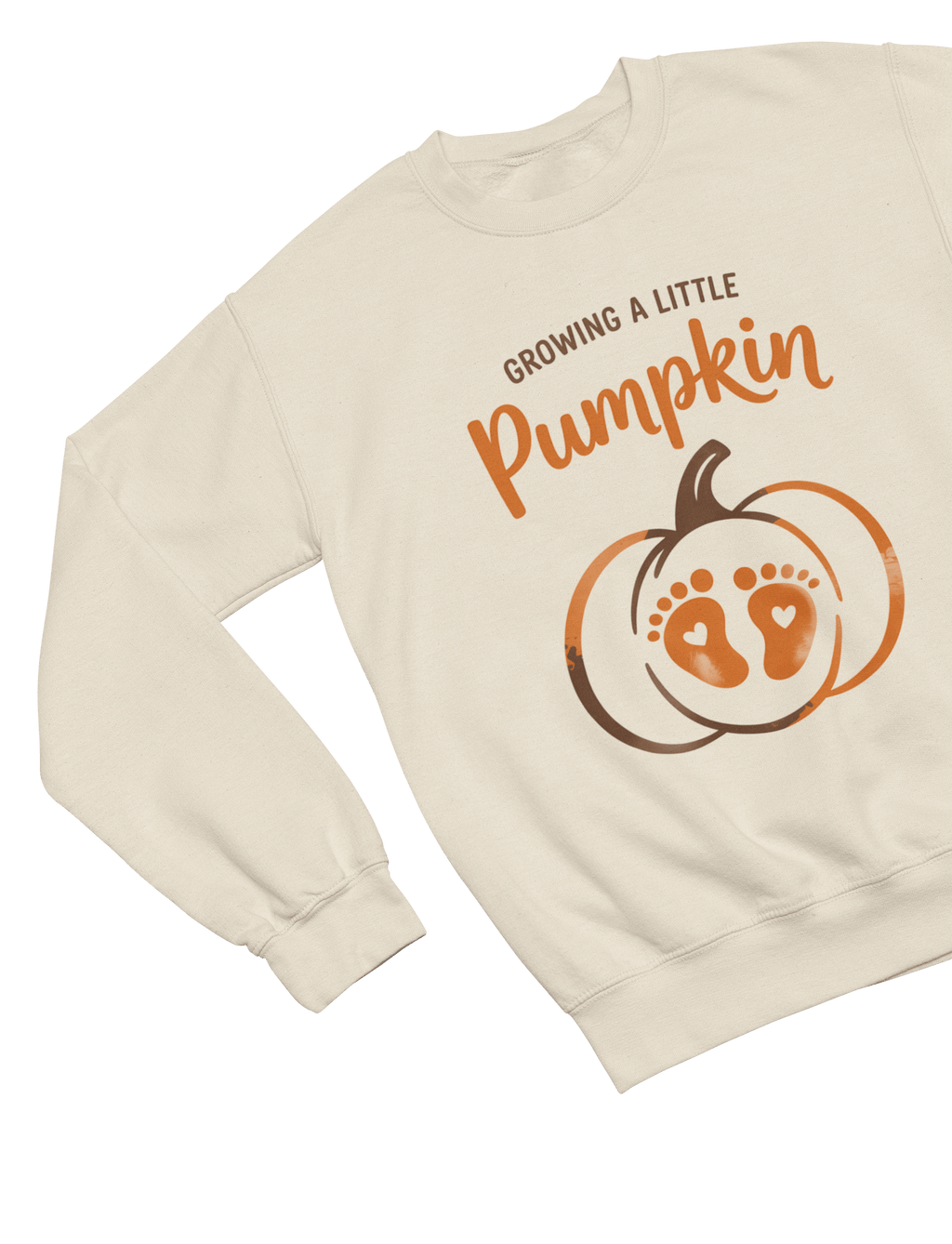 Growing a Little Pumpkin Sweatshirt | Pregnancy Announcement Jumper Sweatshirt / S (Adult) gift_idea unique_gift personalised_gift