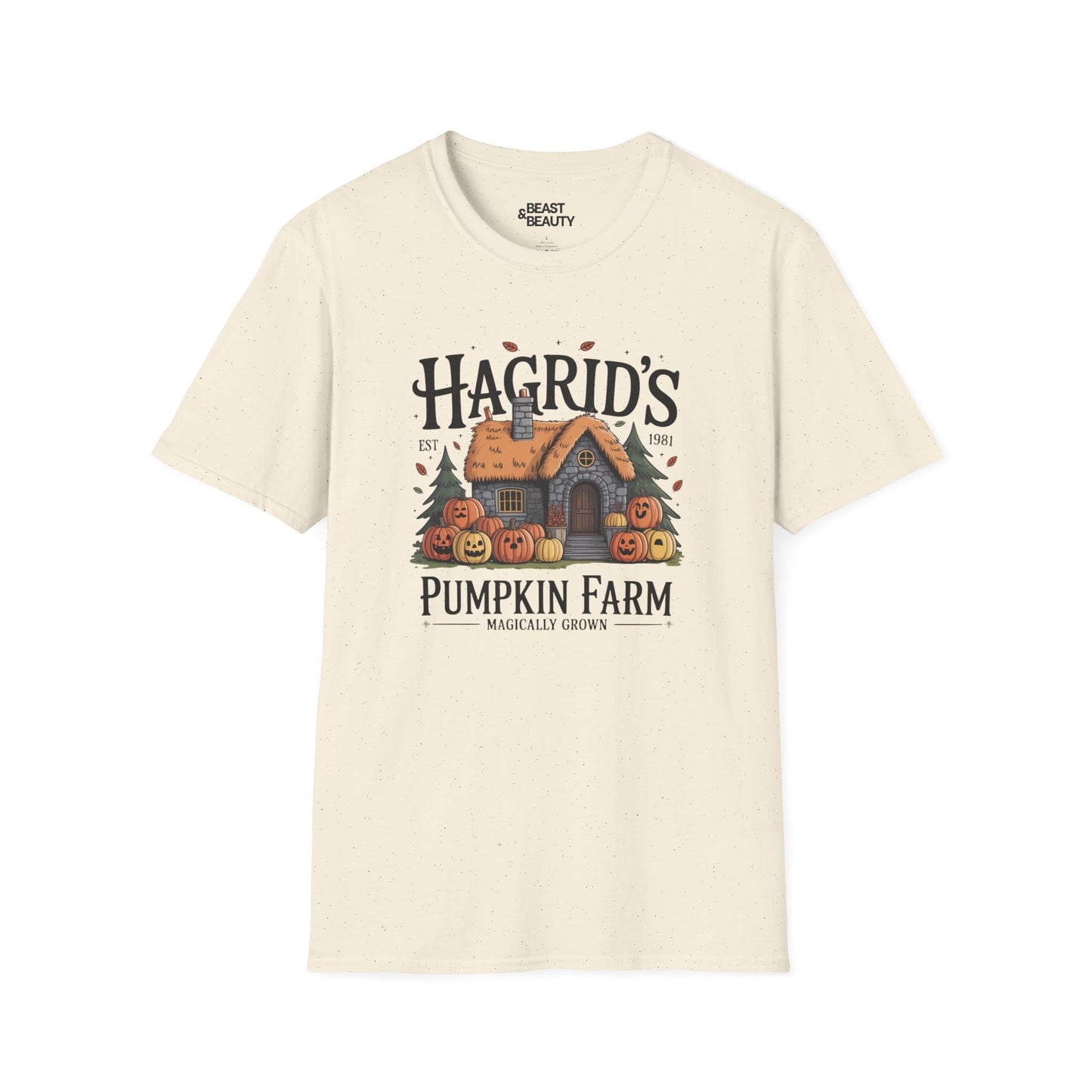 hagrid s pumpkin farm t-shirt natural t-shirt uk Halloween gift idea