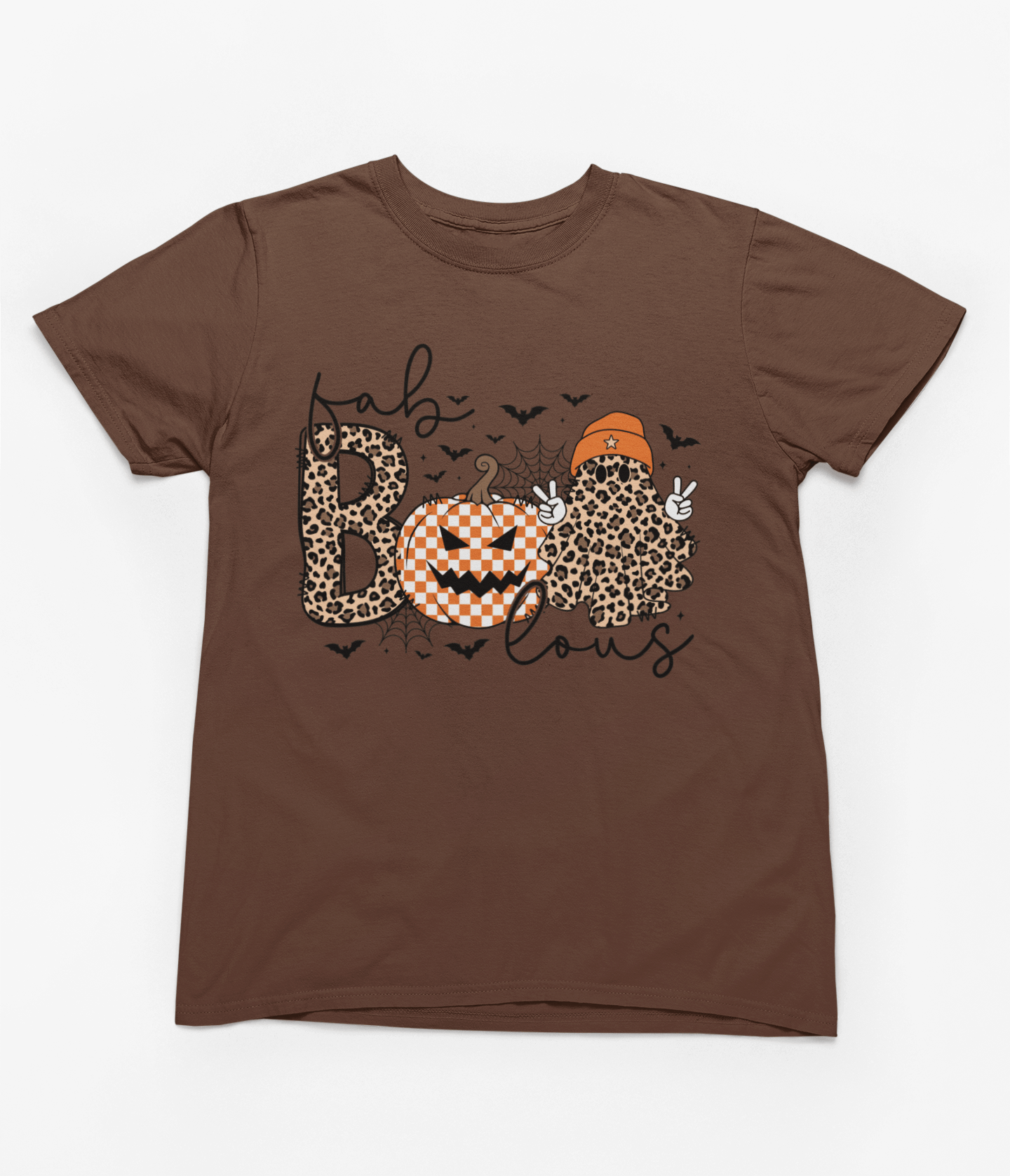 My Store Halloween T-Shirt / Brown / Small Boojee Ghost Retro Fab-BOO-lous Halloween Sweatshirt & T-Shirt