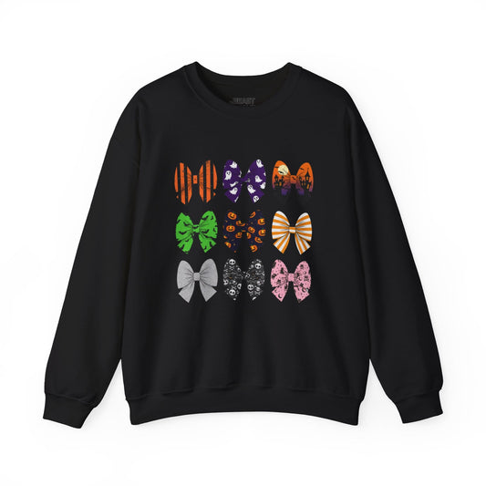 halloween bow pattern sweatshirt black sweatshirt uk Halloween gift idea