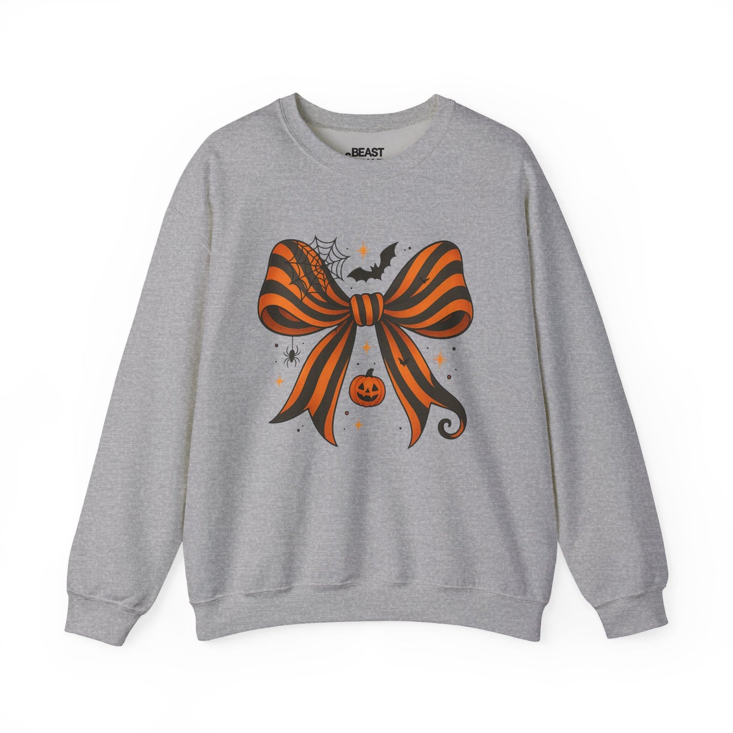 halloween bow pumpkin sweatshirt sport grey sweatshirt uk Halloween gift idea