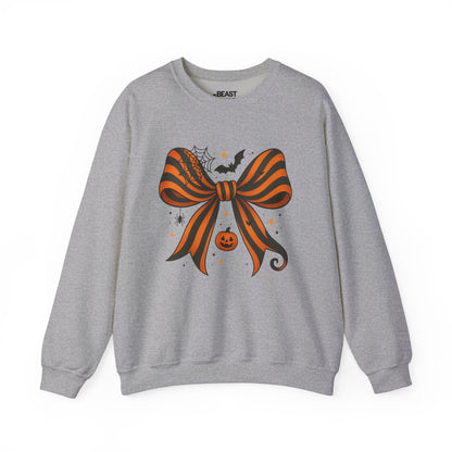 halloween bow pumpkin sweatshirt sport grey sweatshirt uk Halloween gift idea
