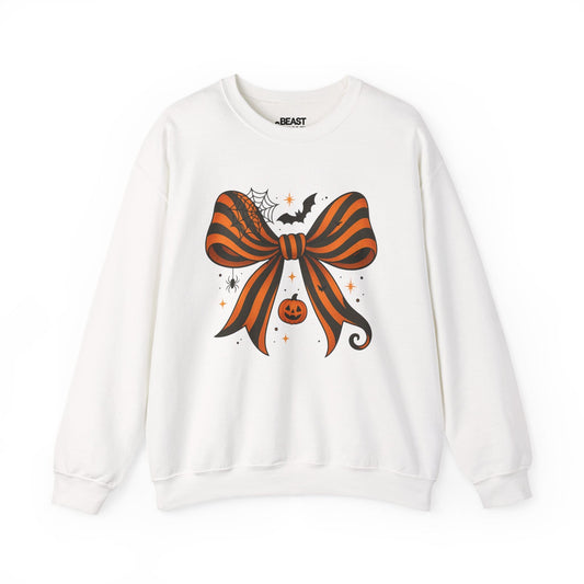 halloween bow pumpkin sweatshirt white sweatshirt uk Halloween gift idea
