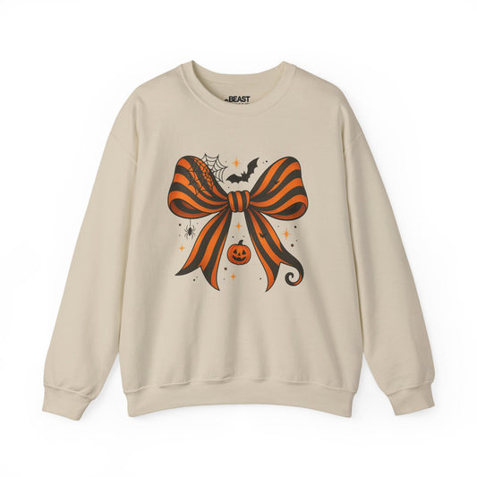 halloween bow pumpkin sweatshirt sand sweatshirt uk Halloween gift idea