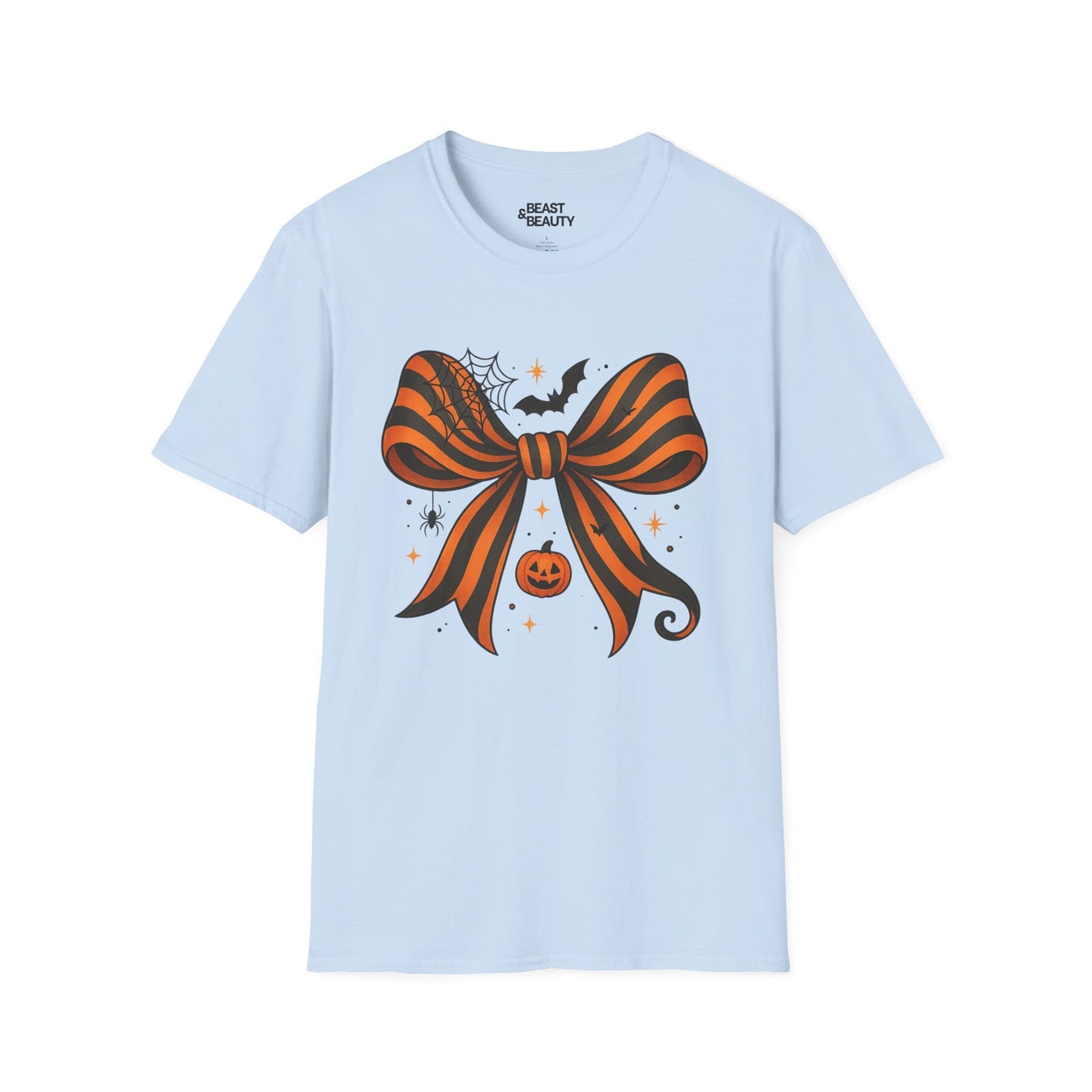 halloween bow t-shirt light blue t-shirt uk Halloween gift idea
