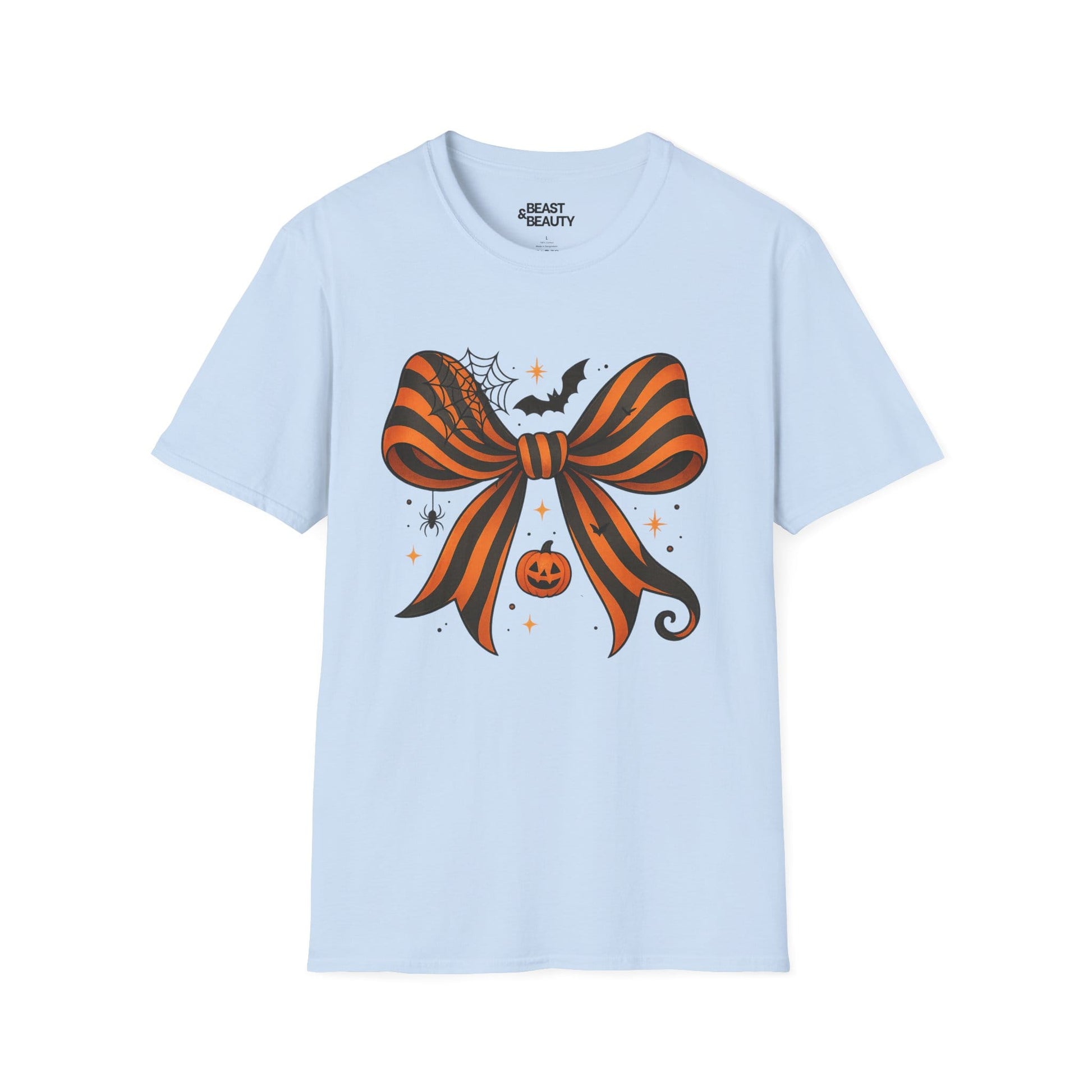 halloween bow t-shirt light blue t-shirt uk Halloween gift idea
