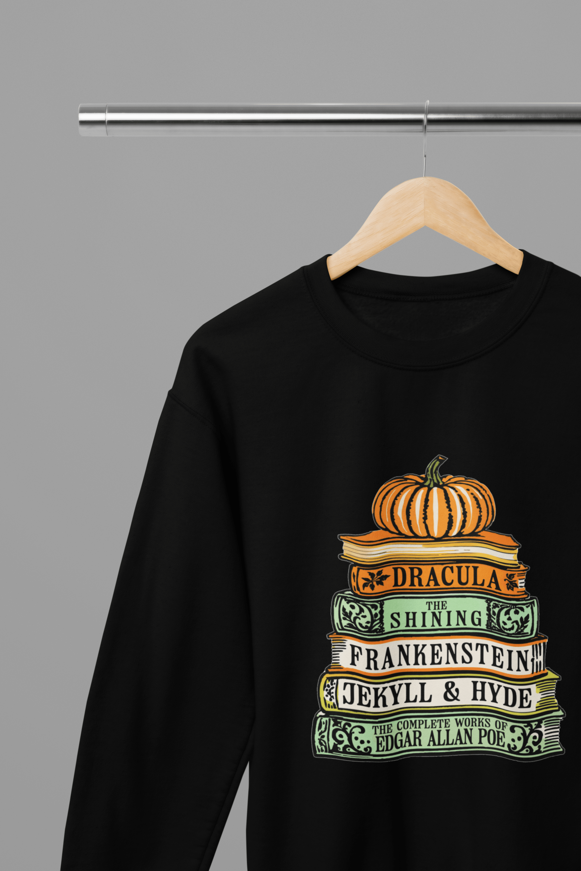 My Store Halloween Black / Small / Sweatshirt Classic Horror Books Sweatshirt & T-Shirt – Halloween Literature Top