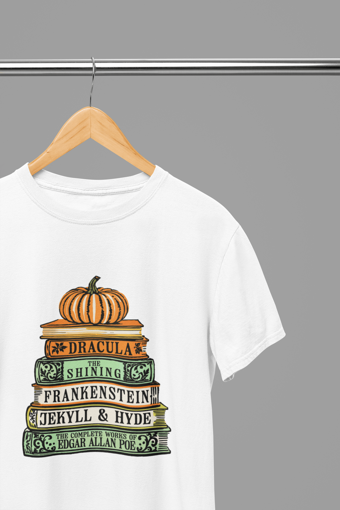 My Store Halloween White / Small / T-Shirt Classic Horror Books Sweatshirt & T-Shirt – Halloween Literature Top