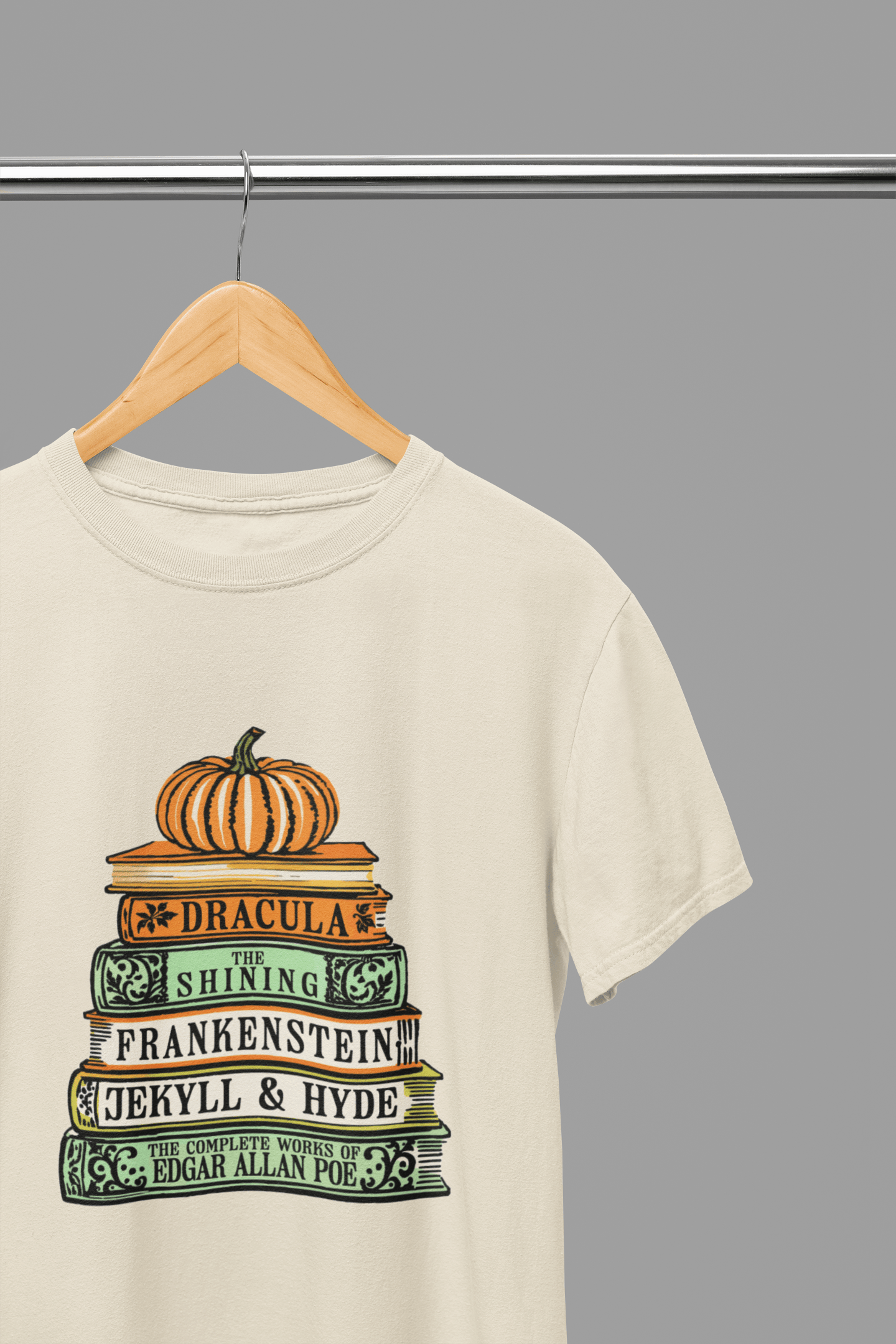 My Store Halloween Beige / Small / T-Shirt Classic Horror Books Sweatshirt & T-Shirt – Halloween Literature Top