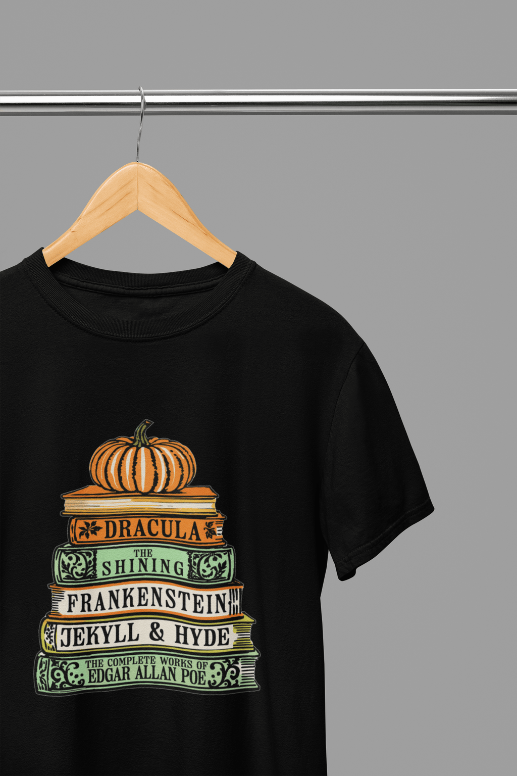 My Store Halloween Black / Small / T-Shirt Classic Horror Books Sweatshirt & T-Shirt – Halloween Literature Top
