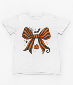 Halloween Coquette Bow Sweatshirt & T-Shirt – Pumpkin, Spider & Bat Design T-Shirt / 3XL (Adult) / White gift_idea unique_gift personalised_gift