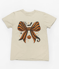 Halloween Coquette Bow Sweatshirt & T-Shirt – Pumpkin, Spider & Bat Design T-Shirt / 3XL (Adult) / Beige gift_idea unique_gift personalised_gift