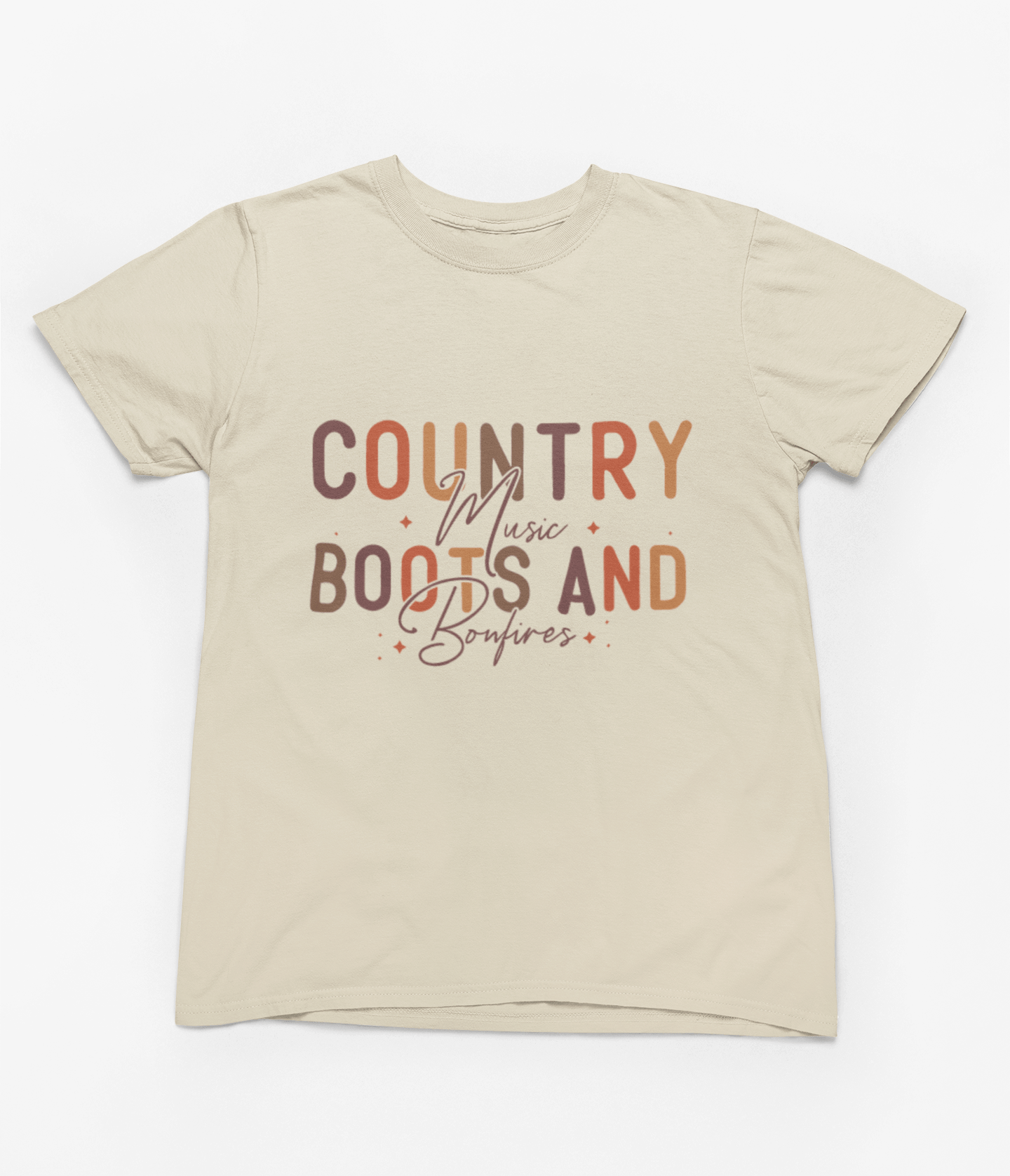 My Store Halloween T-Shirt / S (Adult) / Beige Country Music Boots and Bonfires Sweatshirt | Autumn Jumper