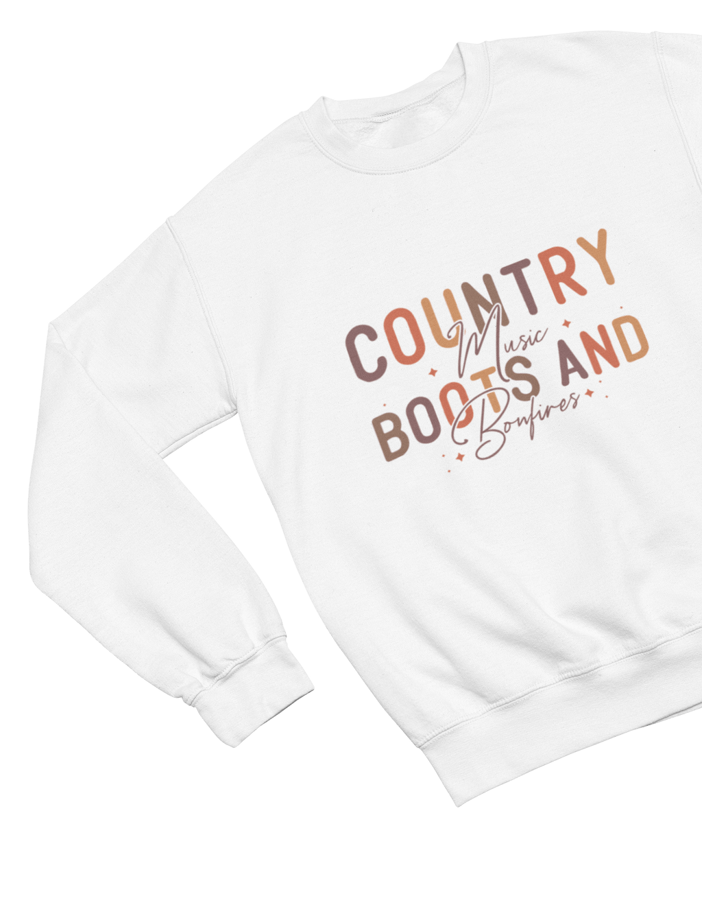 My Store Halloween Sweatshirt / S (Adult) / White Country Music Boots and Bonfires Sweatshirt | Autumn Jumper