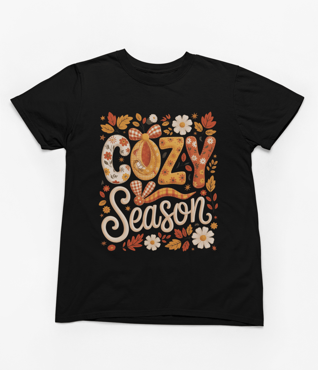 My Store Halloween T-Shirt / S (Adult) / Black Cozy Season Autumn Sweatshirt | Fall Flowers & Leaves Jumper
