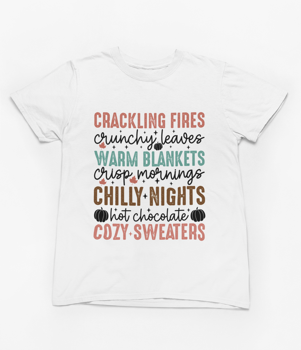 My Store Halloween T-Shirt / S (Adult) / White Cozy Season Autumn Sweatshirt | Retro Fall Flowers Jumper