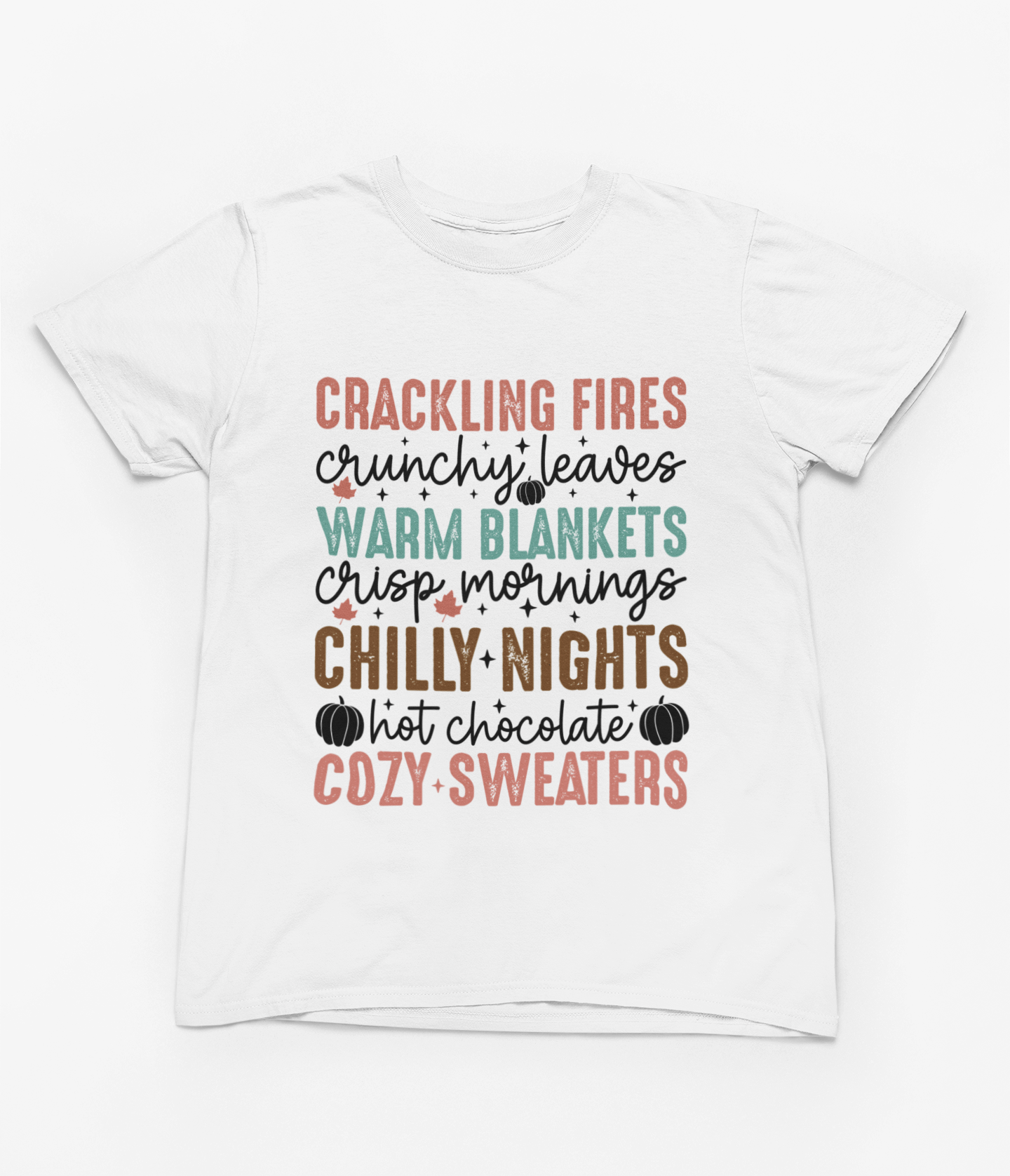 My Store Halloween T-Shirt / S (Adult) / White Cozy Season Autumn Sweatshirt | Retro Fall Flowers Jumper