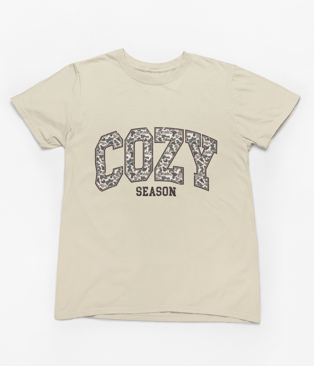 My Store Halloween T-Shirt / S (Adult) / Beige Cozy Season Sweatshirt | Varsity Camo Print Autumn Jumper