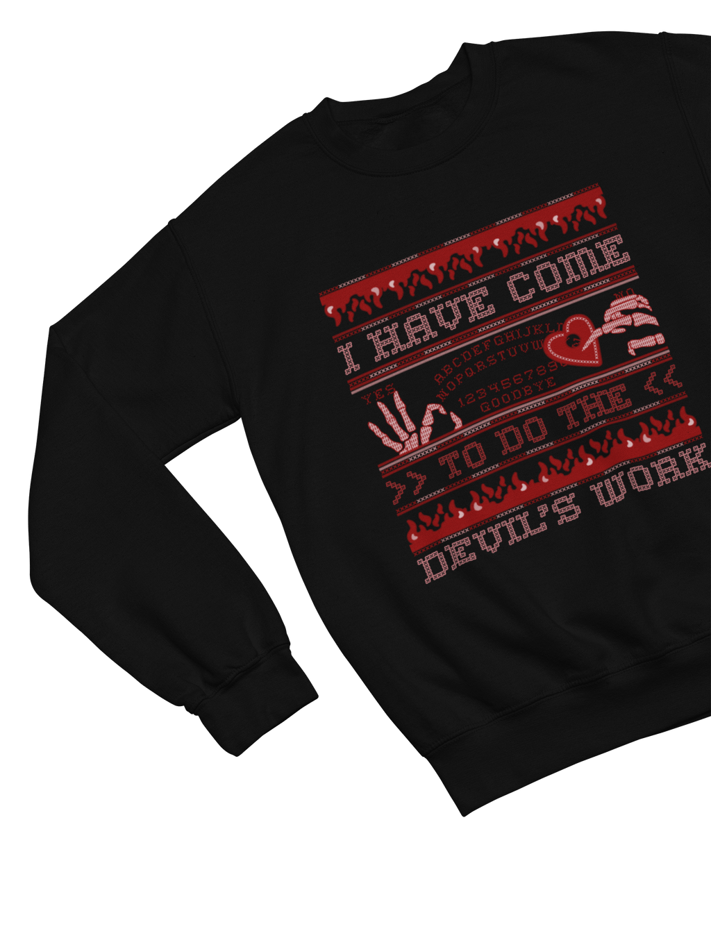 My Store Halloween Sweatshirt / S (Adult) Devil’s Work Halloween Sweatshirt & T-Shirt | Gothic Ouija Style