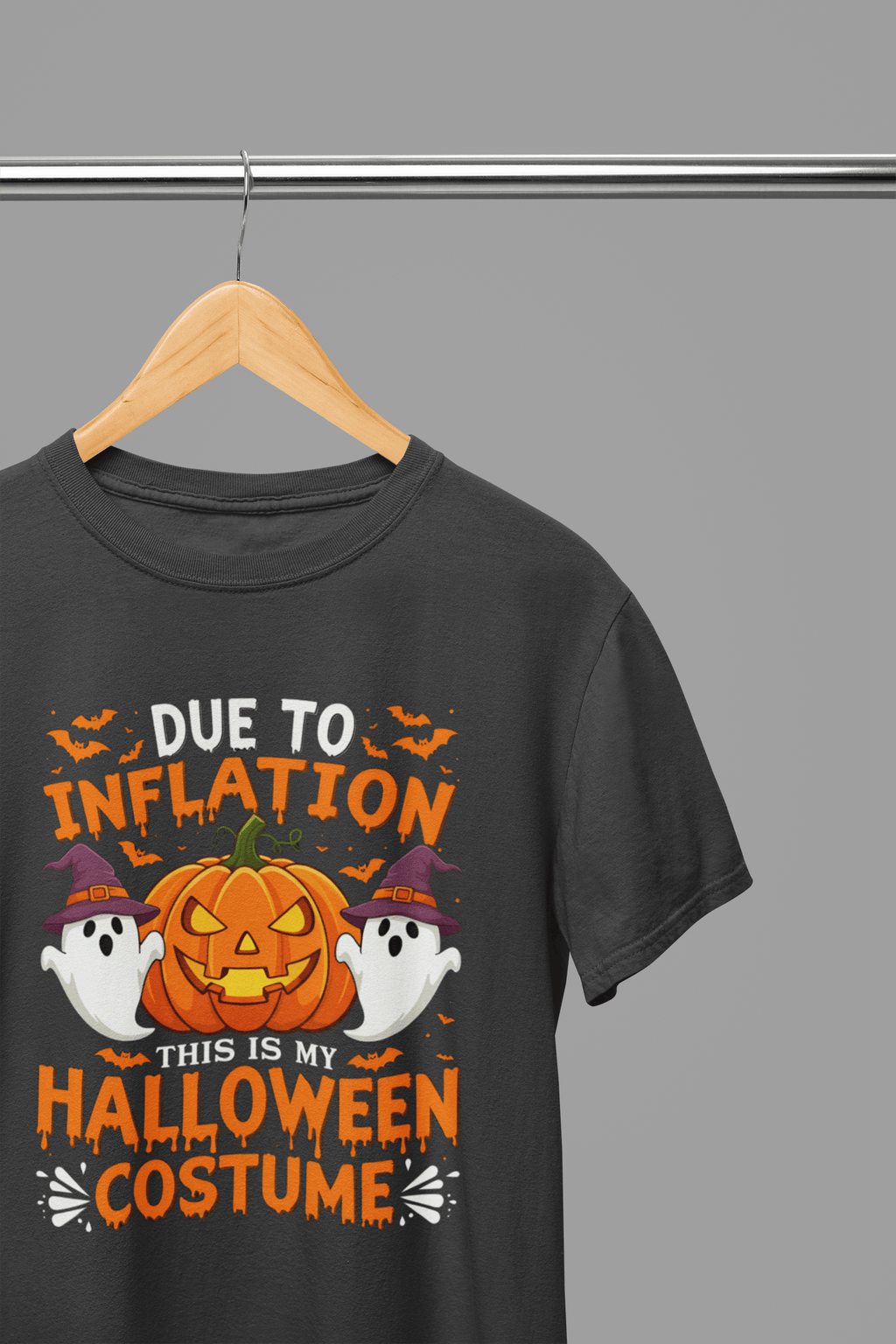 My Store Halloween Grey / Small / T-Shirt Due To Inflation Costume | Funny Halloween Sweatshirt & T-Shirt