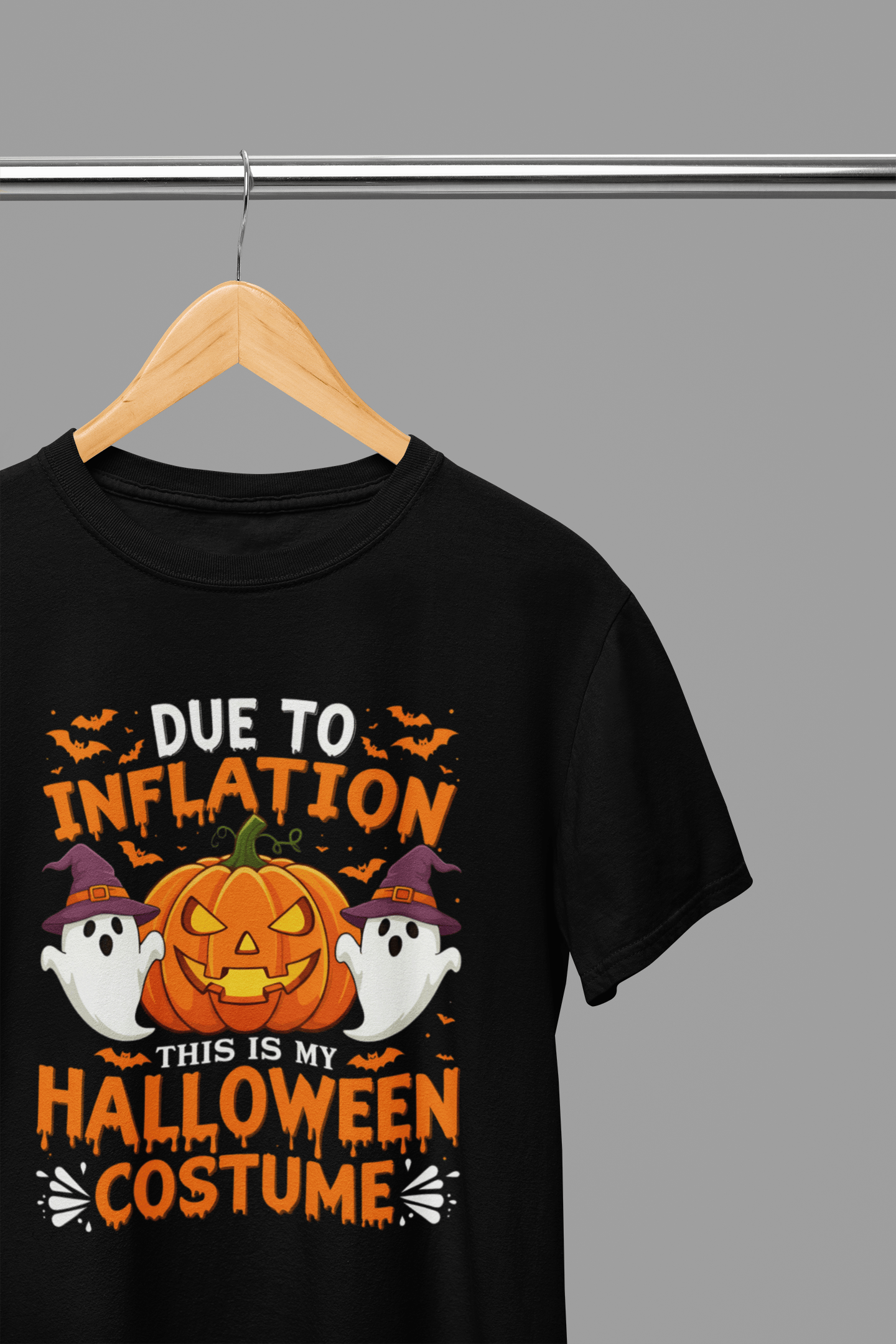 My Store Halloween Black / Small / T-Shirt Due To Inflation Costume | Funny Halloween Sweatshirt & T-Shirt