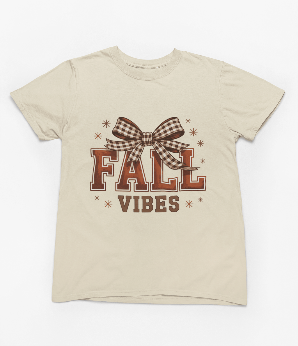 My Store Halloween T-Shirt / S (Adult) Fall Vibes Sweatshirt | Gingham Bow Cozy Autumn Jumper