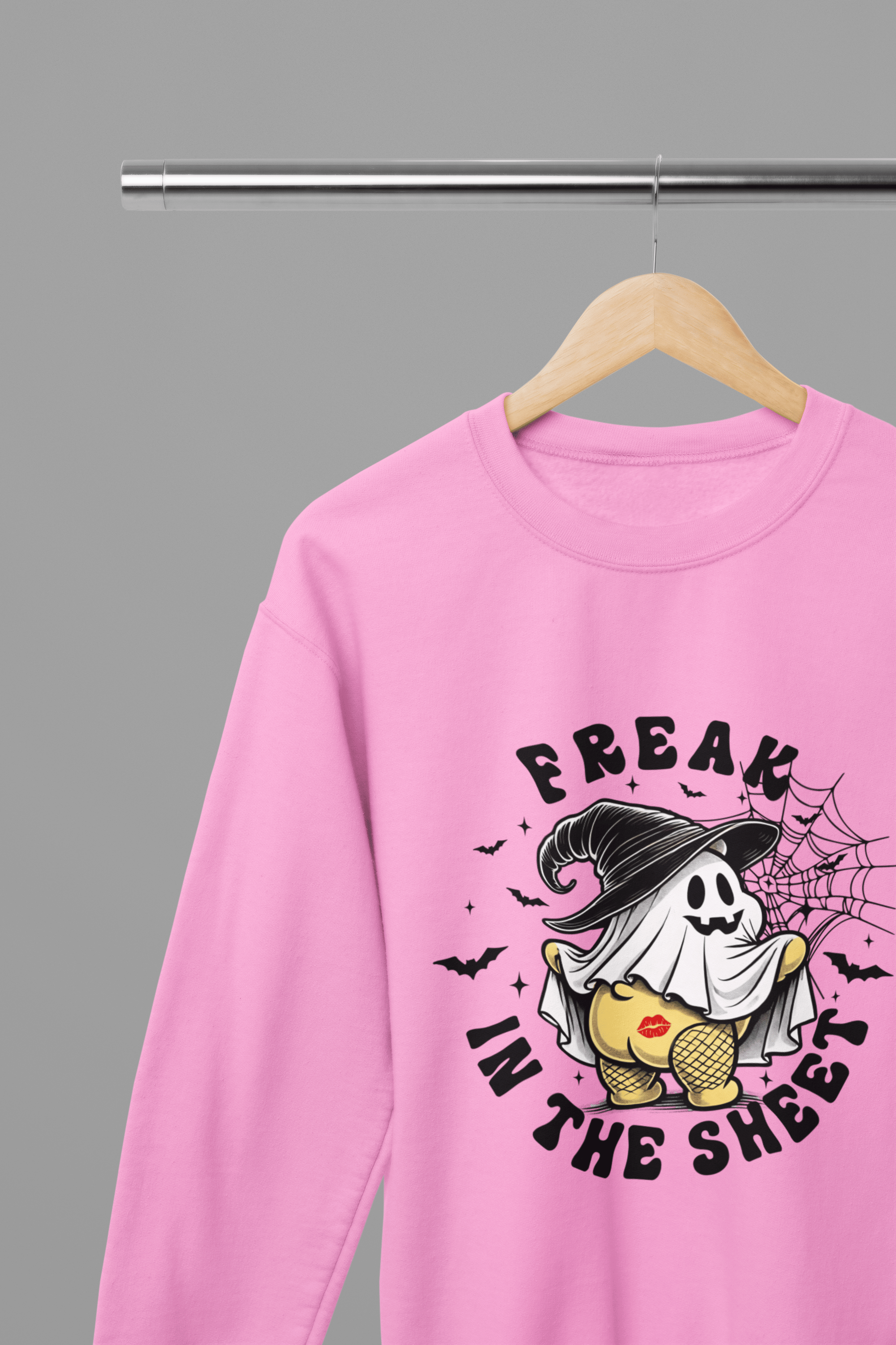 My Store Halloween Pink / Small / Sweatshirt Freak in the Sheet Sweatshirt & T-Shirt – Funny Halloween Ghost Top