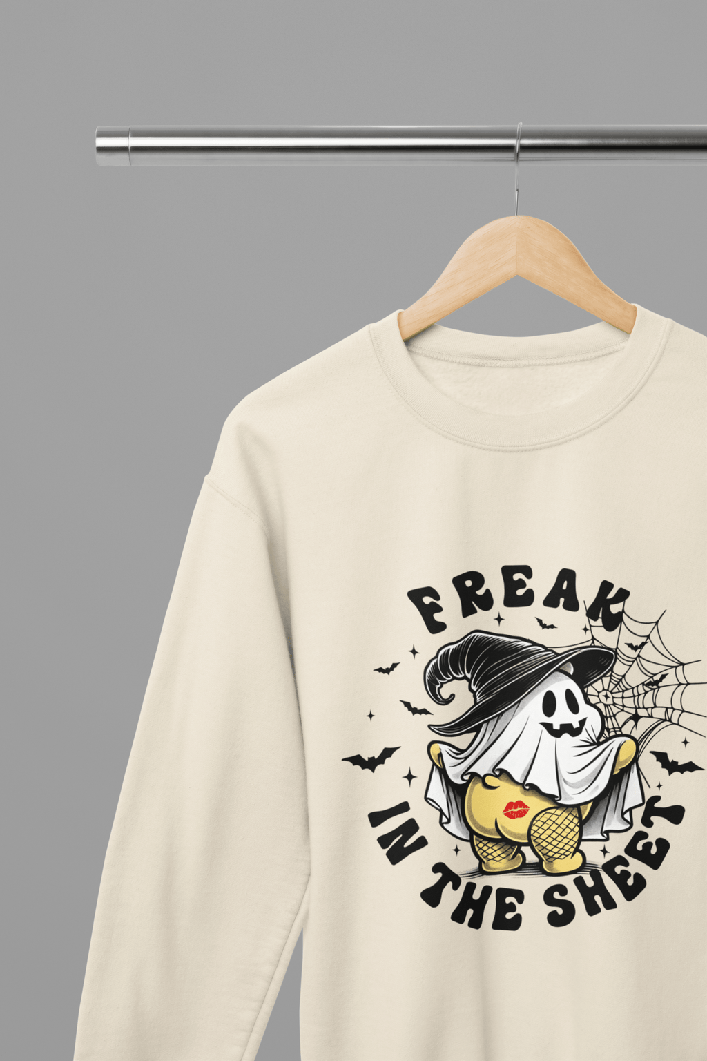 My Store Halloween Beige / Small / Sweatshirt Freak in the Sheet Sweatshirt & T-Shirt – Funny Halloween Ghost Top