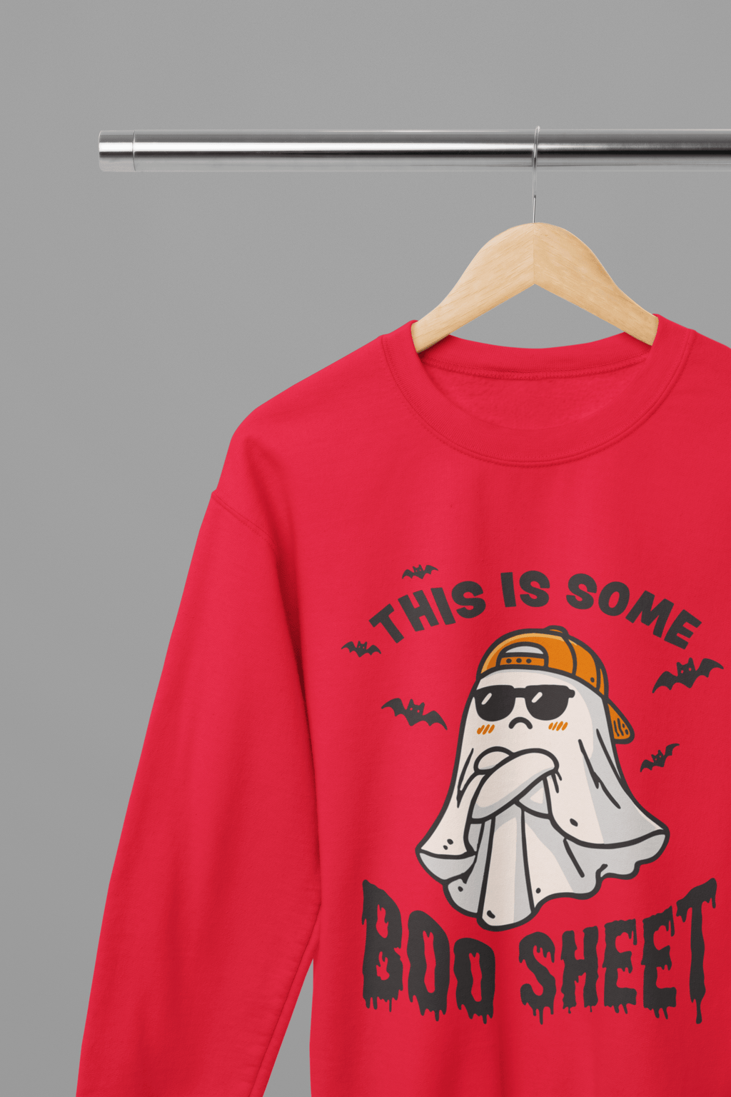 My Store Halloween Red / Small / Sweatshirt Funny Halloween Ghost Sweatshirt & T-Shirt | Boo Sheet Jumper UK