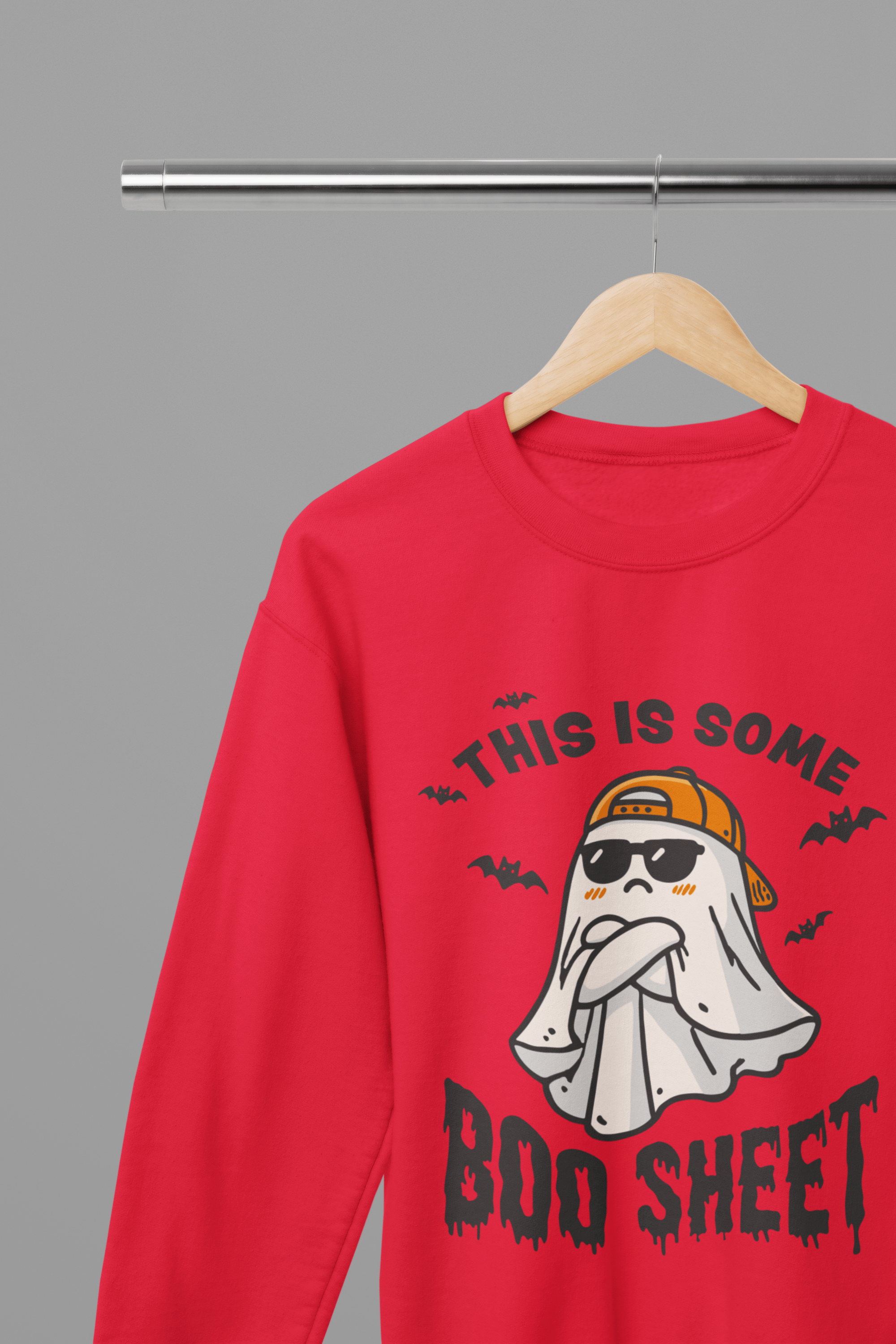 My Store Halloween Red / Small / Sweatshirt Funny Halloween Ghost Sweatshirt & T-Shirt | Boo Sheet Jumper UK