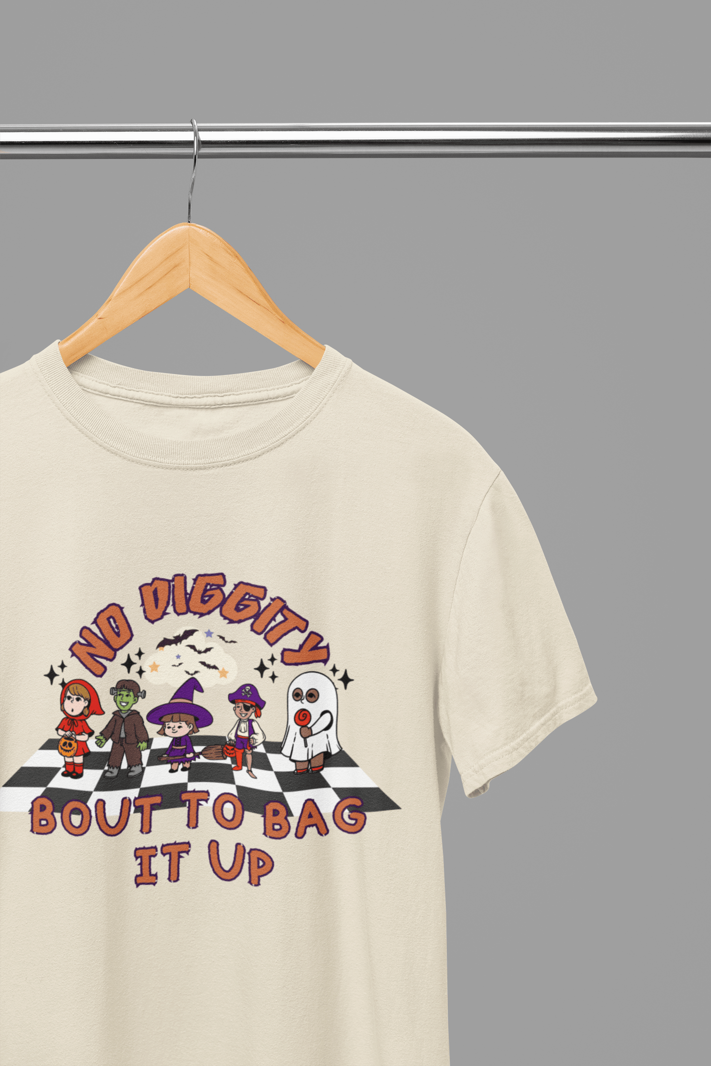 My Store Halloween Beige / Small / T-Shirt Funny Halloween Sweatshirt & T-Shirt | No Diggity Bout To Bag It Up