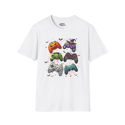 Halloween Gamer Controller T-Shirt White / S gift_idea unique_gift personalised_gift