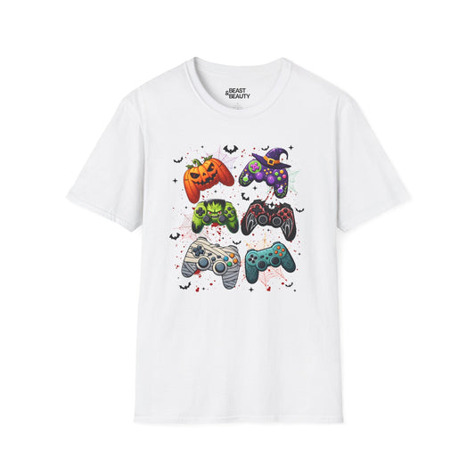 Halloween Gamer Controller T-Shirt White / S gift_idea unique_gift personalised_gift