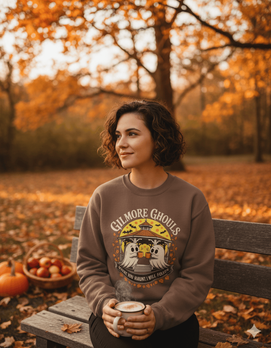 My Store Halloween Gilmore Ghouls Halloween Sweatshirt | Cozy Autumn Ghost Jumper