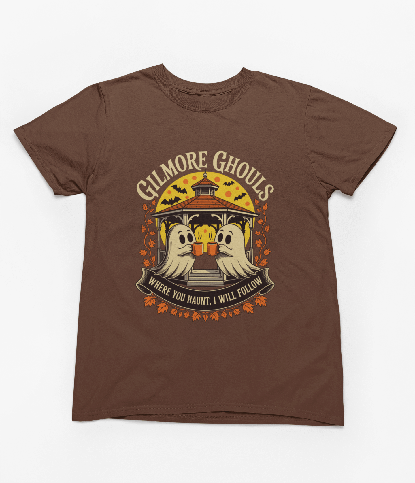 My Store Halloween T-Shirt / S (Adult) / Brown Gilmore Ghouls Halloween Sweatshirt | Cozy Autumn Ghost Jumper