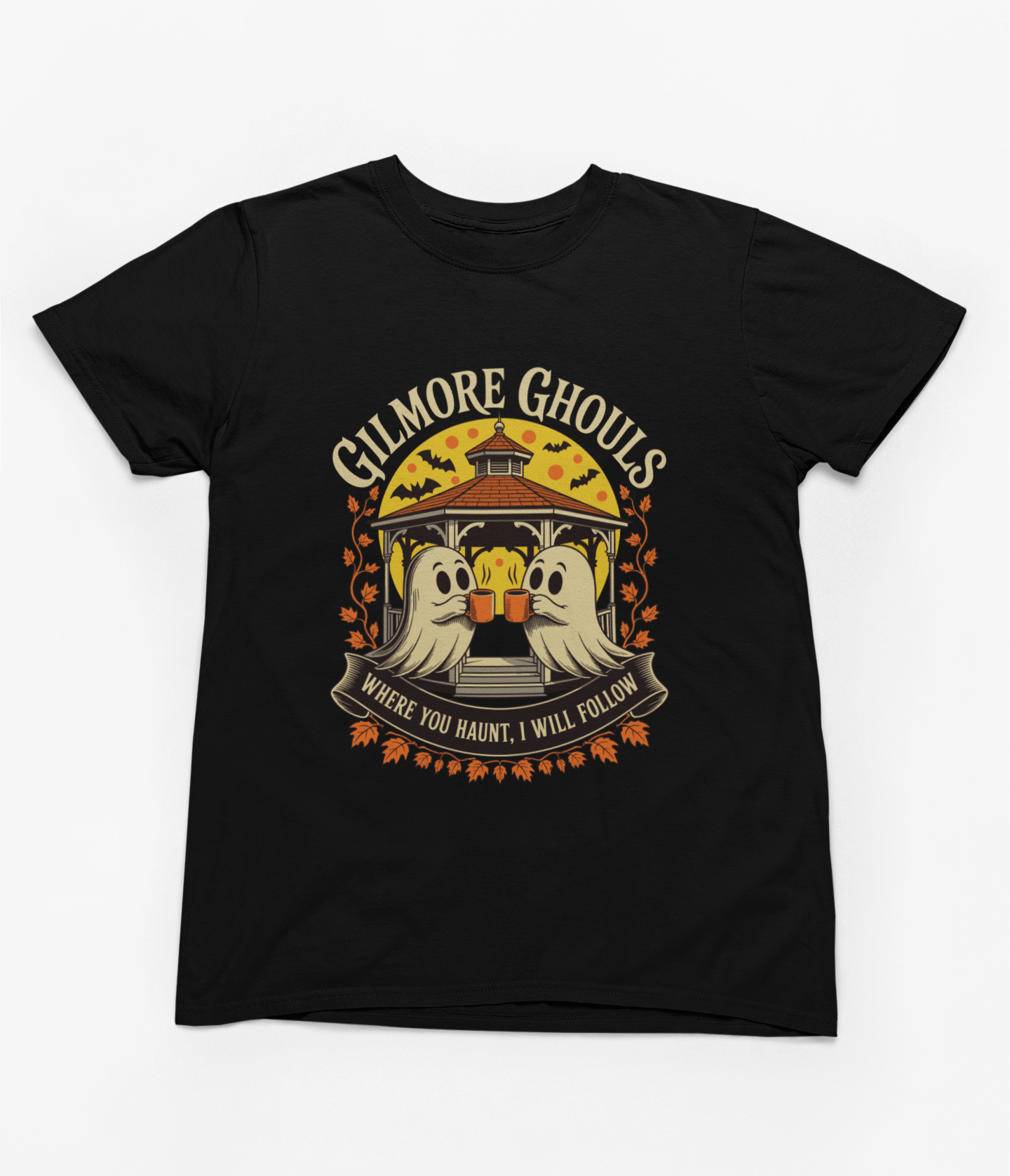 My Store Halloween T-Shirt / S (Adult) / Black Gilmore Ghouls Halloween Sweatshirt | Cozy Autumn Ghost Jumper