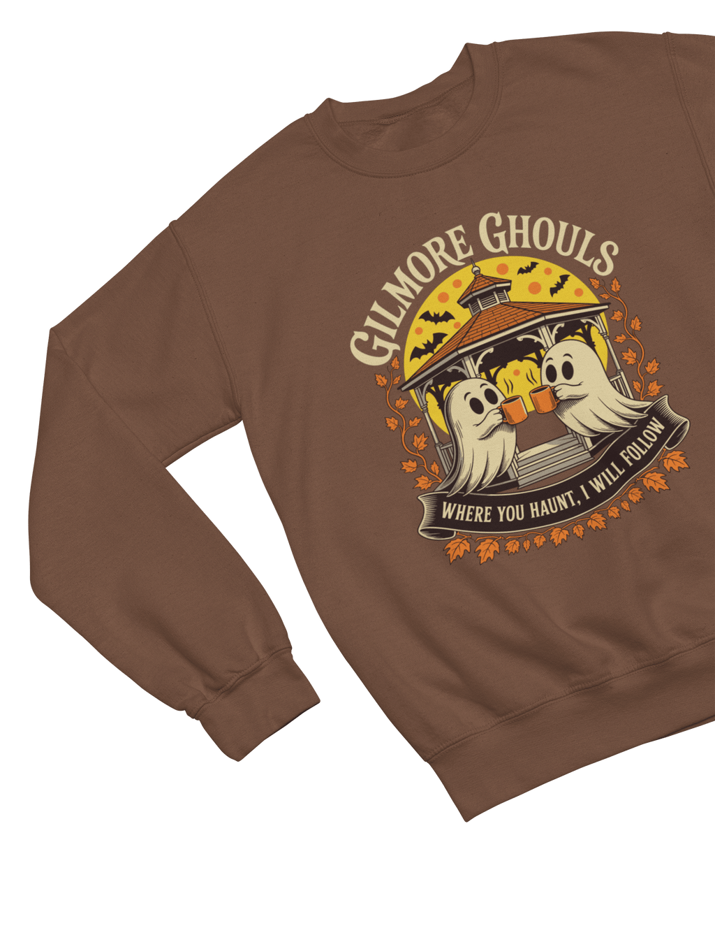 My Store Halloween Sweatshirt / S (Adult) / Brown Gilmore Ghouls Halloween Sweatshirt | Cozy Autumn Ghost Jumper
