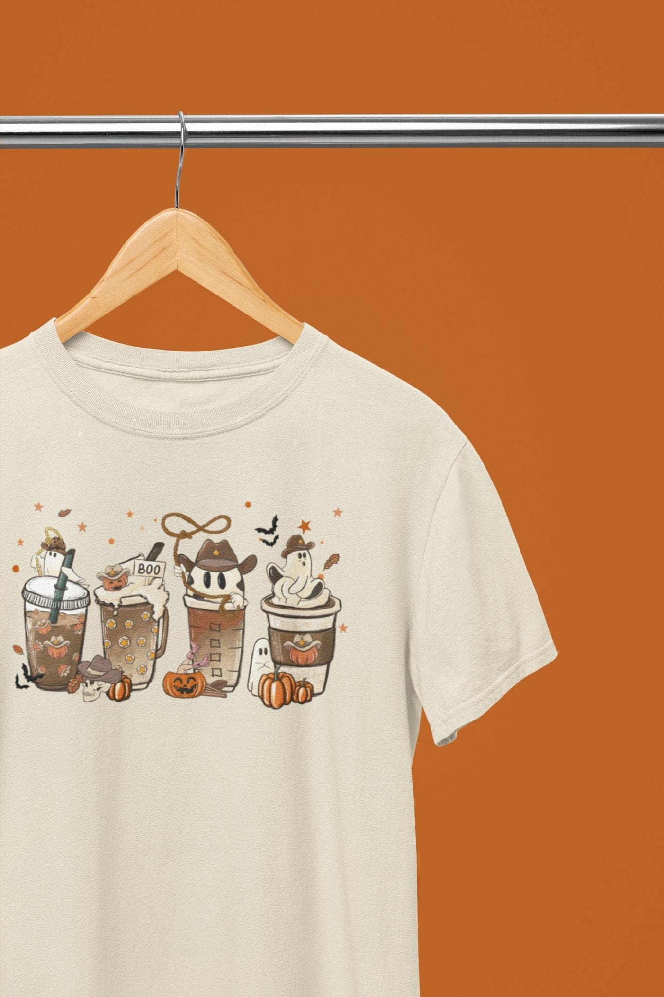 My Store Halloween Beige / Small / T-Shirt Halloween Coffee Drinks Sweatshirt & T-Shirt | Spooky Latte Design