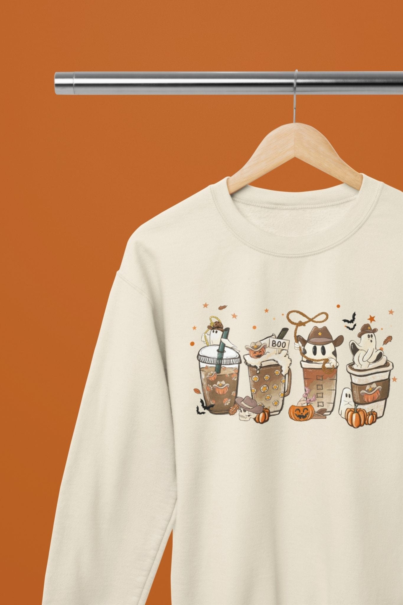 My Store Halloween Beige / Small / Sweatshirt Halloween Coffee Drinks Sweatshirt & T-Shirt | Spooky Latte Design