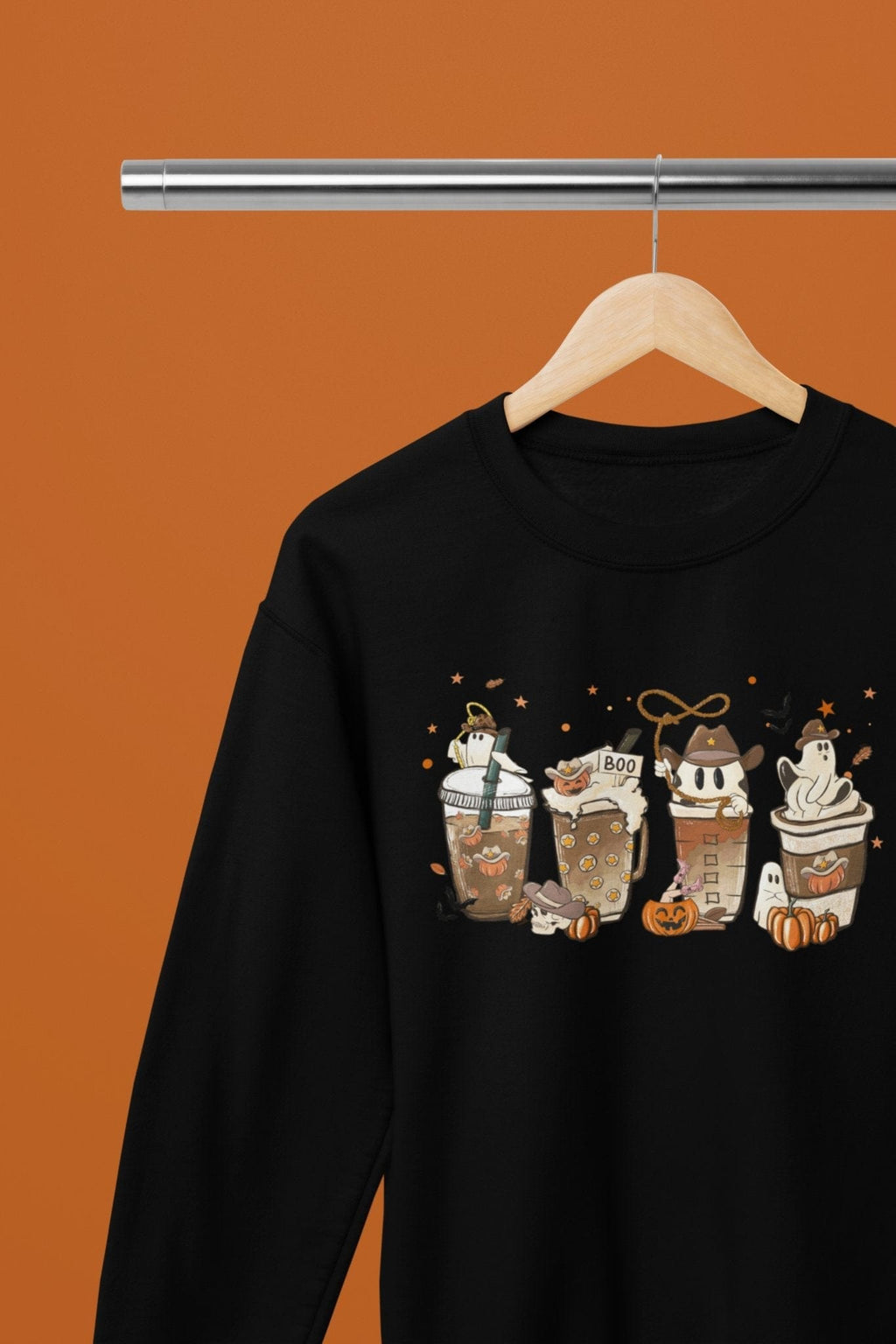 My Store Halloween Black / Small / Sweatshirt Halloween Coffee Drinks Sweatshirt & T-Shirt | Spooky Latte Design