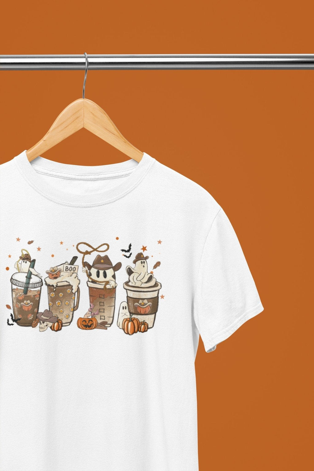 My Store Halloween White / Small / T-Shirt Halloween Coffee Drinks Sweatshirt & T-Shirt | Spooky Latte Design