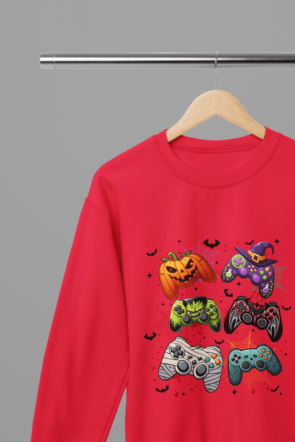 My Store Halloween Sweatshirt / Red / Small Halloween Gamer Sweatshirt & T-Shirt | Funny Spooky Gaming Jumper UK
