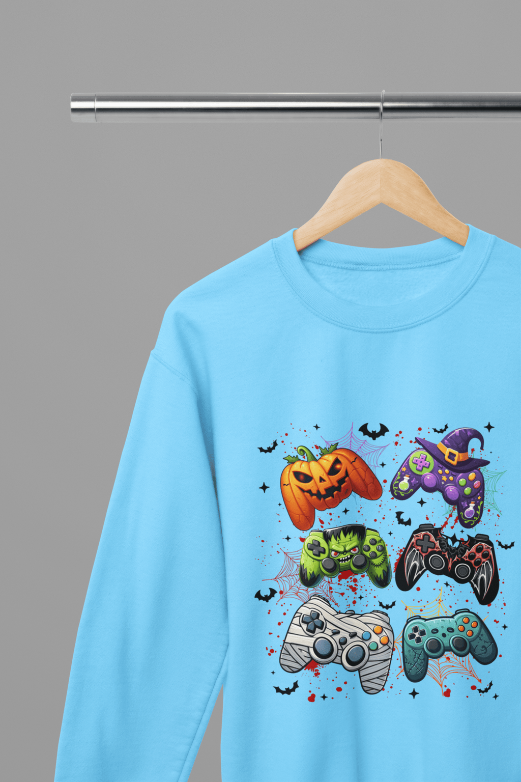 My Store Halloween Sweatshirt / Blue / Small Halloween Gamer Sweatshirt & T-Shirt | Funny Spooky Gaming Jumper UK