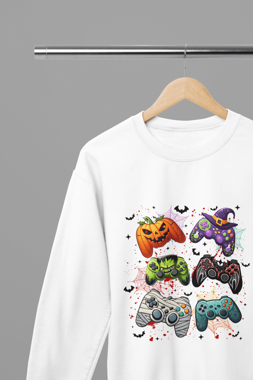 My Store Halloween Sweatshirt / White / Small Halloween Gamer Sweatshirt & T-Shirt | Funny Spooky Gaming Jumper UK
