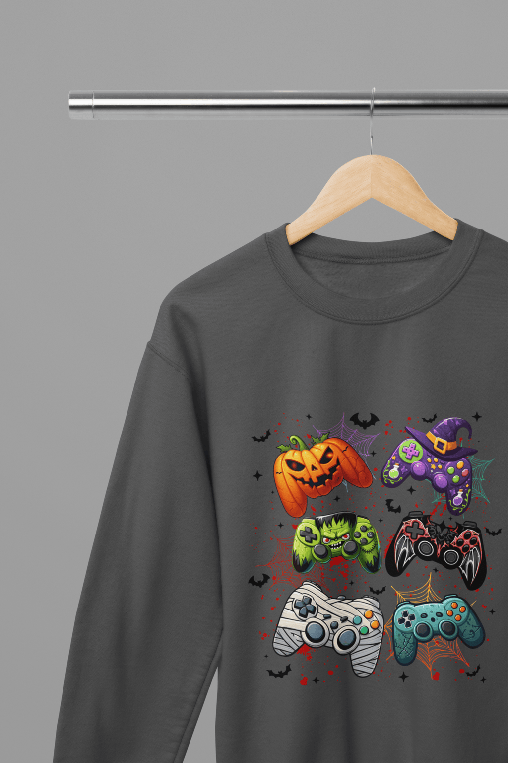 My Store Halloween Sweatshirt / Grey / Small Halloween Gamer Sweatshirt & T-Shirt | Funny Spooky Gaming Jumper UK