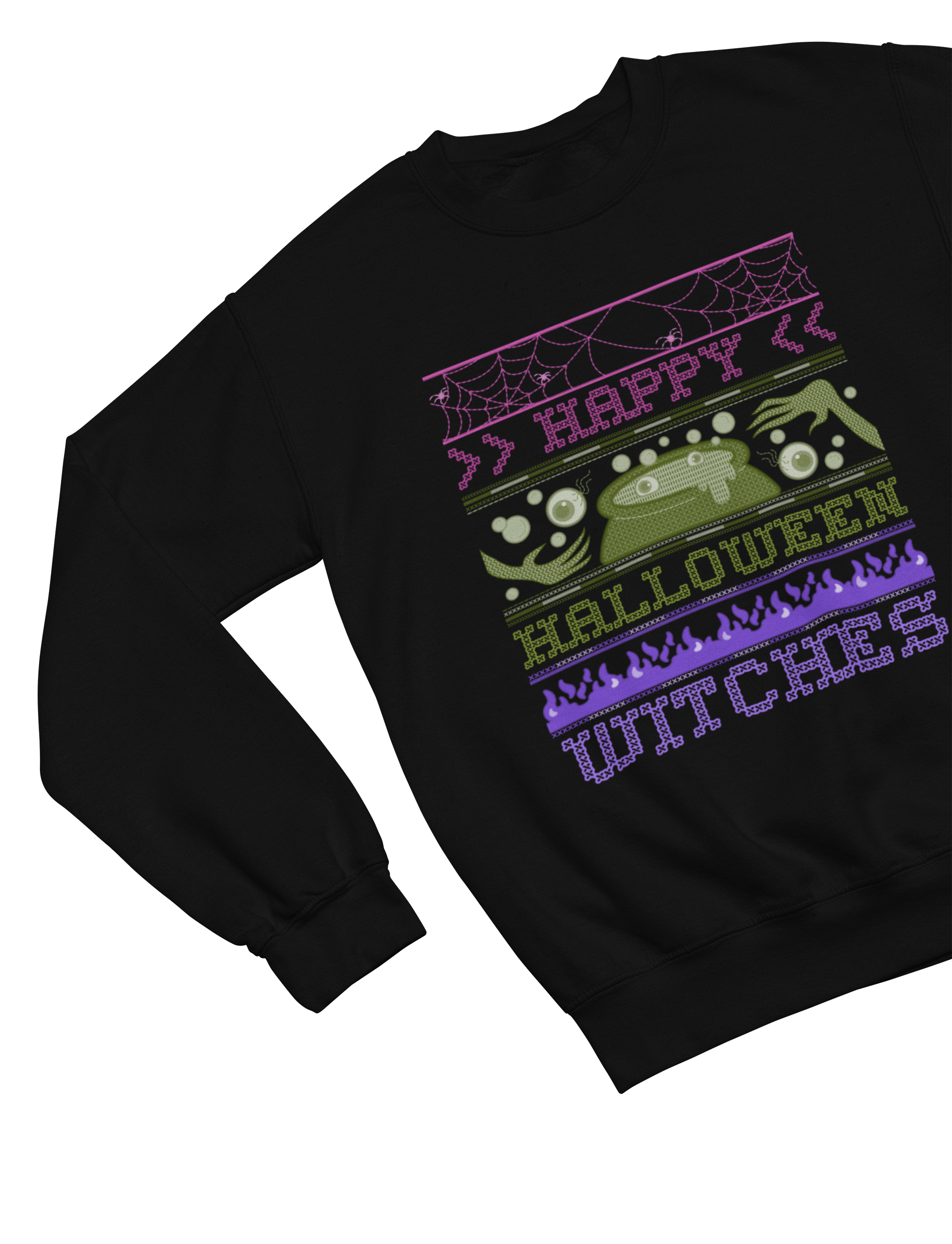 My Store Halloween Sweatshirt / 3-4 years Happy Halloween Witches Sweatshirt & T-Shirt | Retro Spooky Jumper