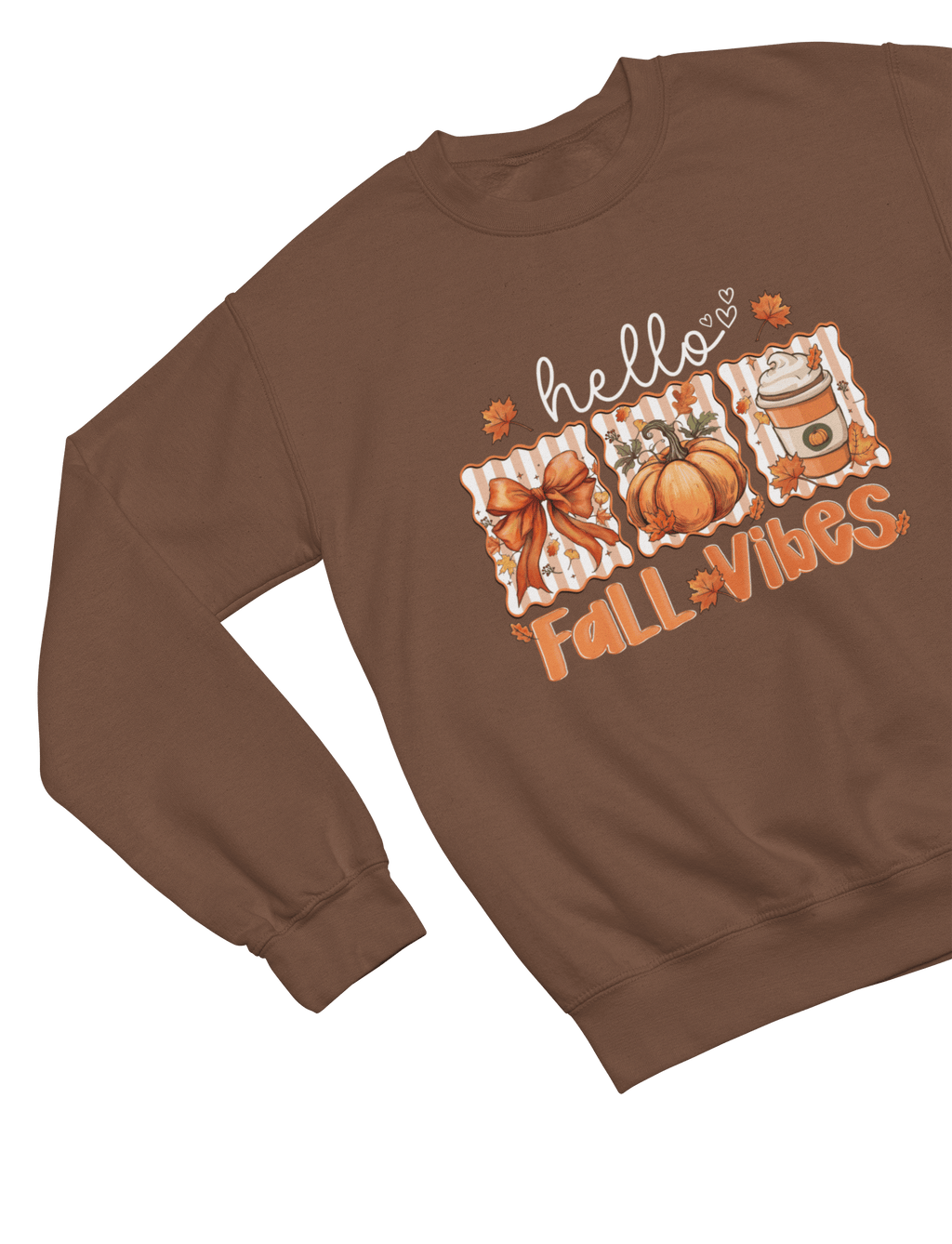 My Store Halloween Sweatshirt / S (Adult) Hello Fall Vibes Sweatshirt | Cozy Autumn Pumpkin Spice Jumper