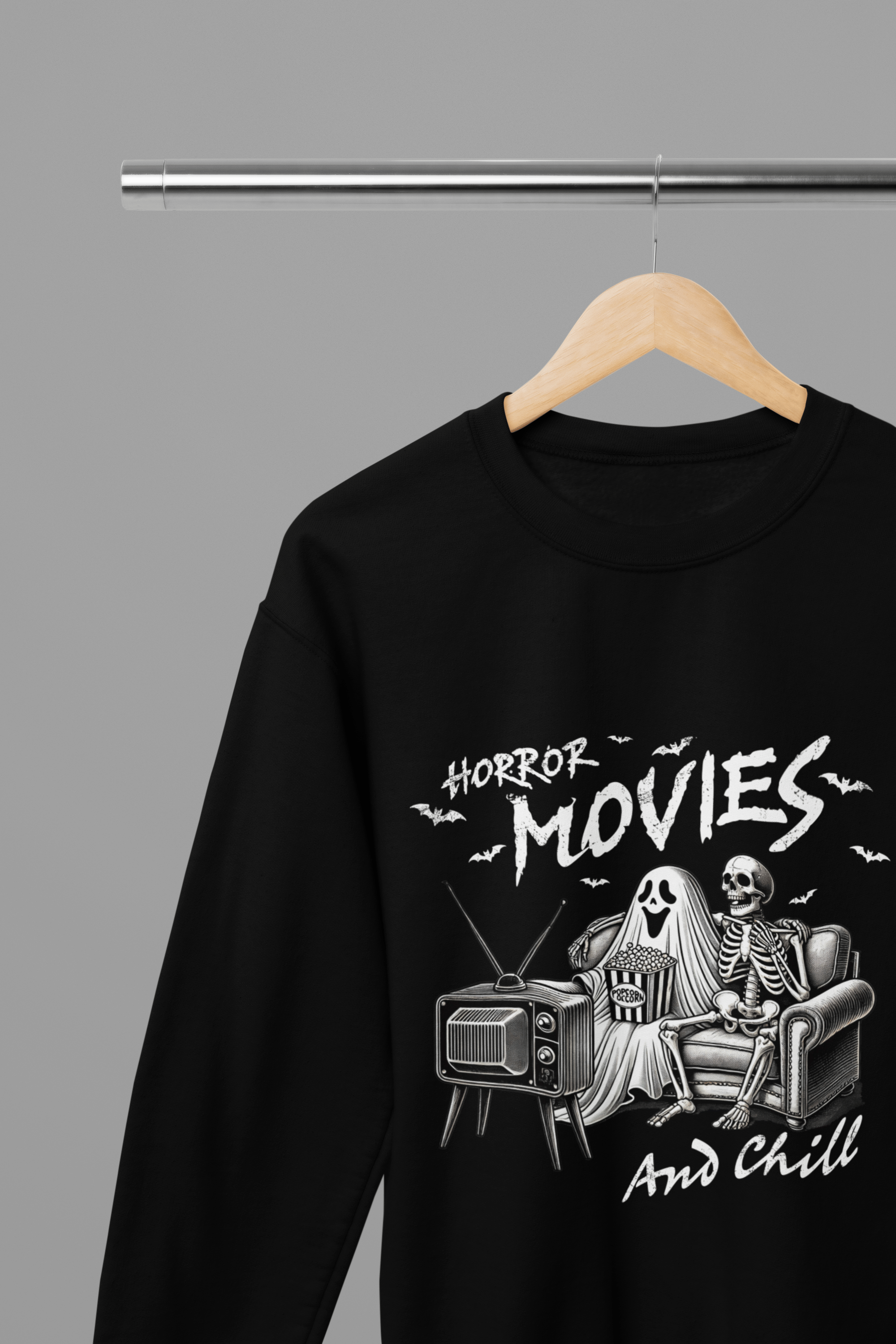 My Store Halloween Black / Small / Sweatshirt Horror Movies and Chill Sweatshirt & T-Shirt – Funny Halloween Top